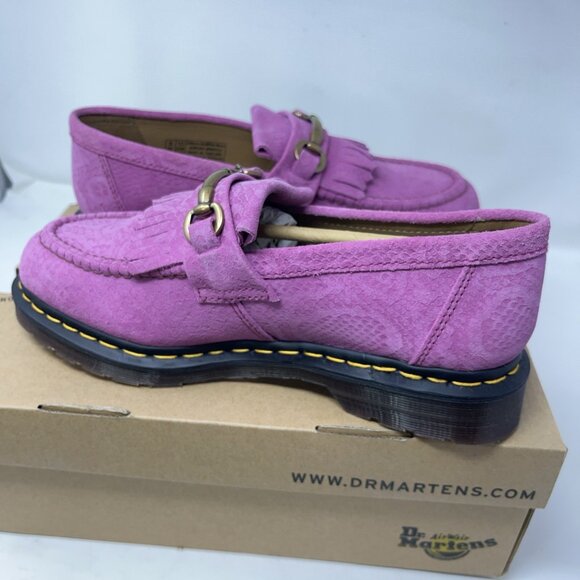 BNIB Dr. Martens Adrian Snaffle Repello Calf Python Emboss Thrift Pink M10 W11 - Picture 12 of 14